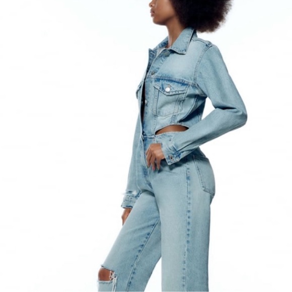 Zara full length blue denim jumpsuit with side cut-outs
NWT Bloggers favorite S - Picture 6 of 11